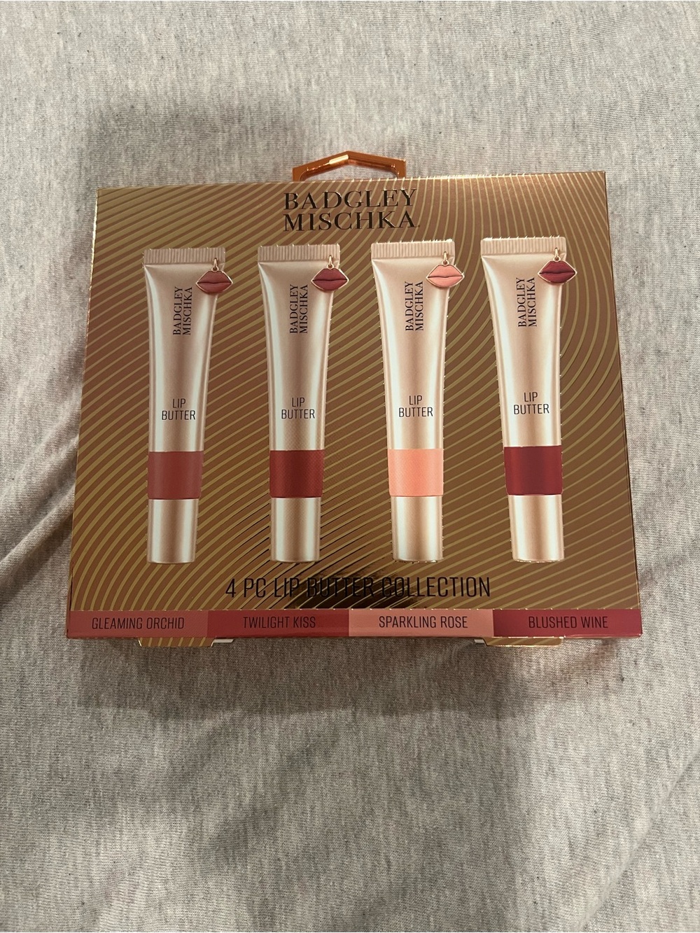 Badgley Mischka 4-Piece Lip Butter Collection - Assorted Pink & Red Shades